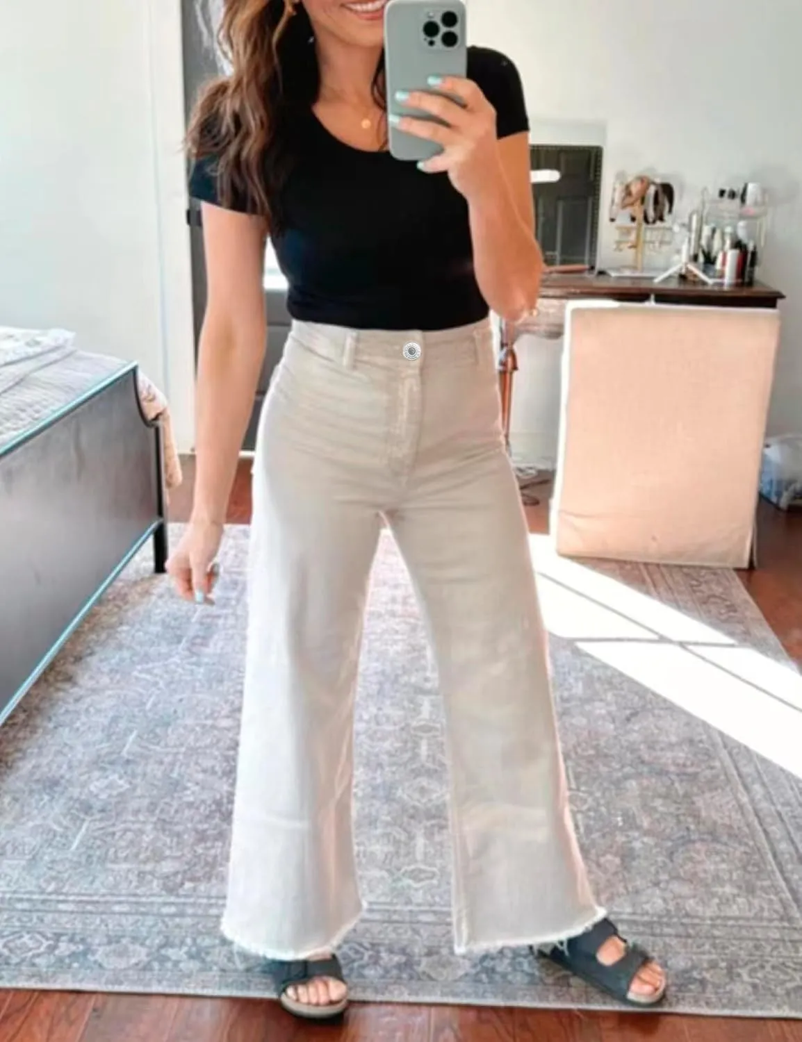 Women's Wide Leg Jeans High Waisted Stretchy Trendy Casual Versatile Work Denim Pants Trousers 2025