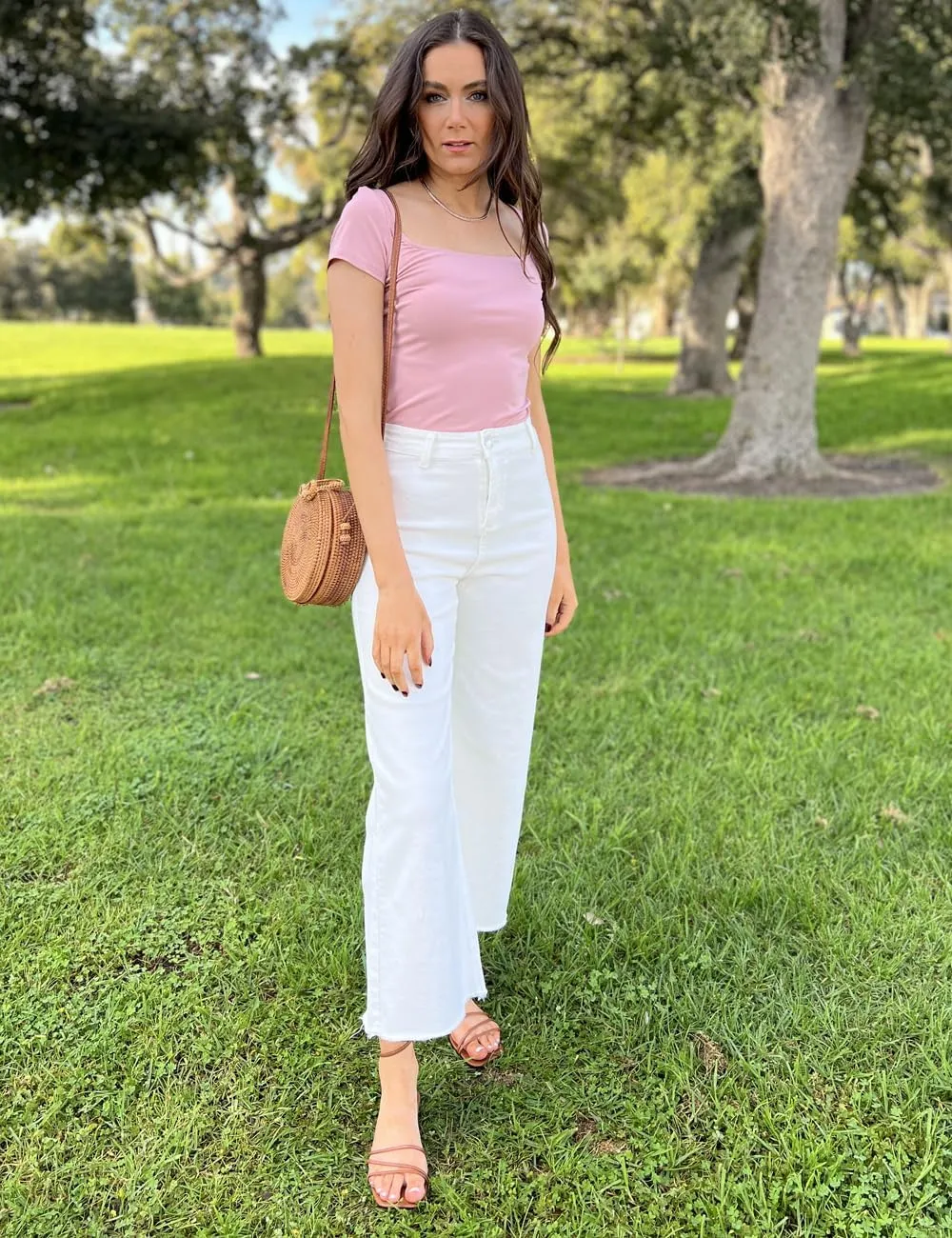 Women's Wide Leg Jeans High Waisted Stretchy Trendy Casual Versatile Work Denim Pants Trousers 2025
