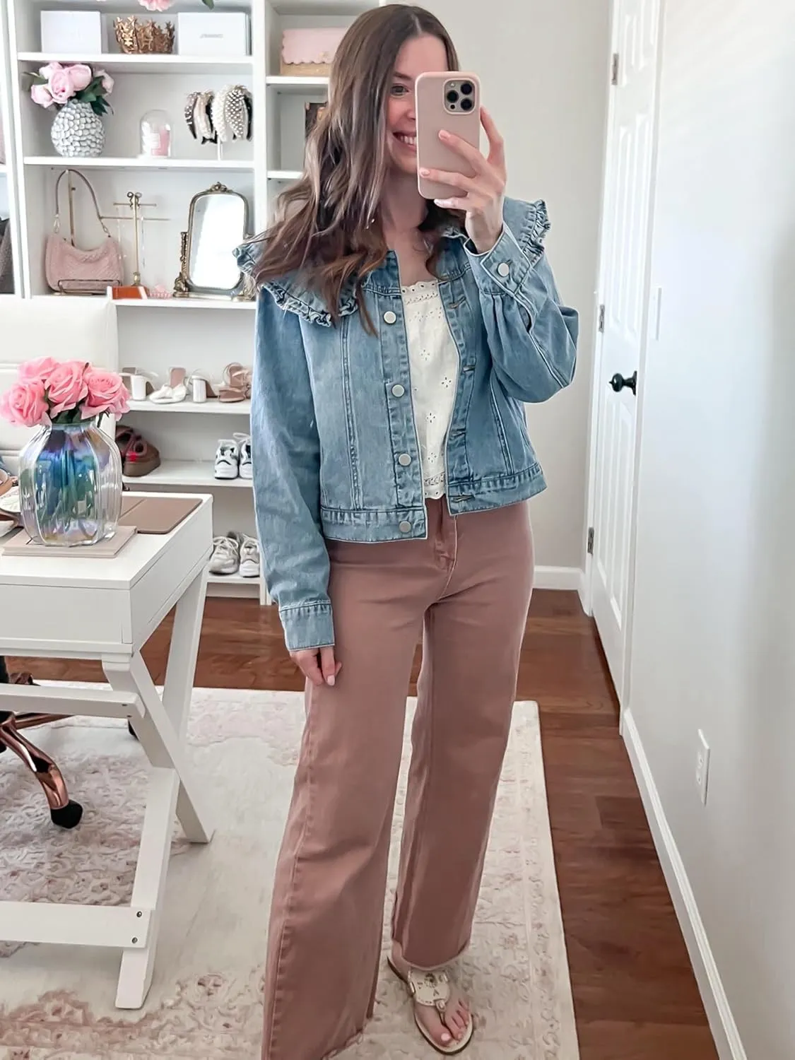 Women's Wide Leg Jeans High Waisted Stretchy Trendy Casual Versatile Work Denim Pants Trousers 2025