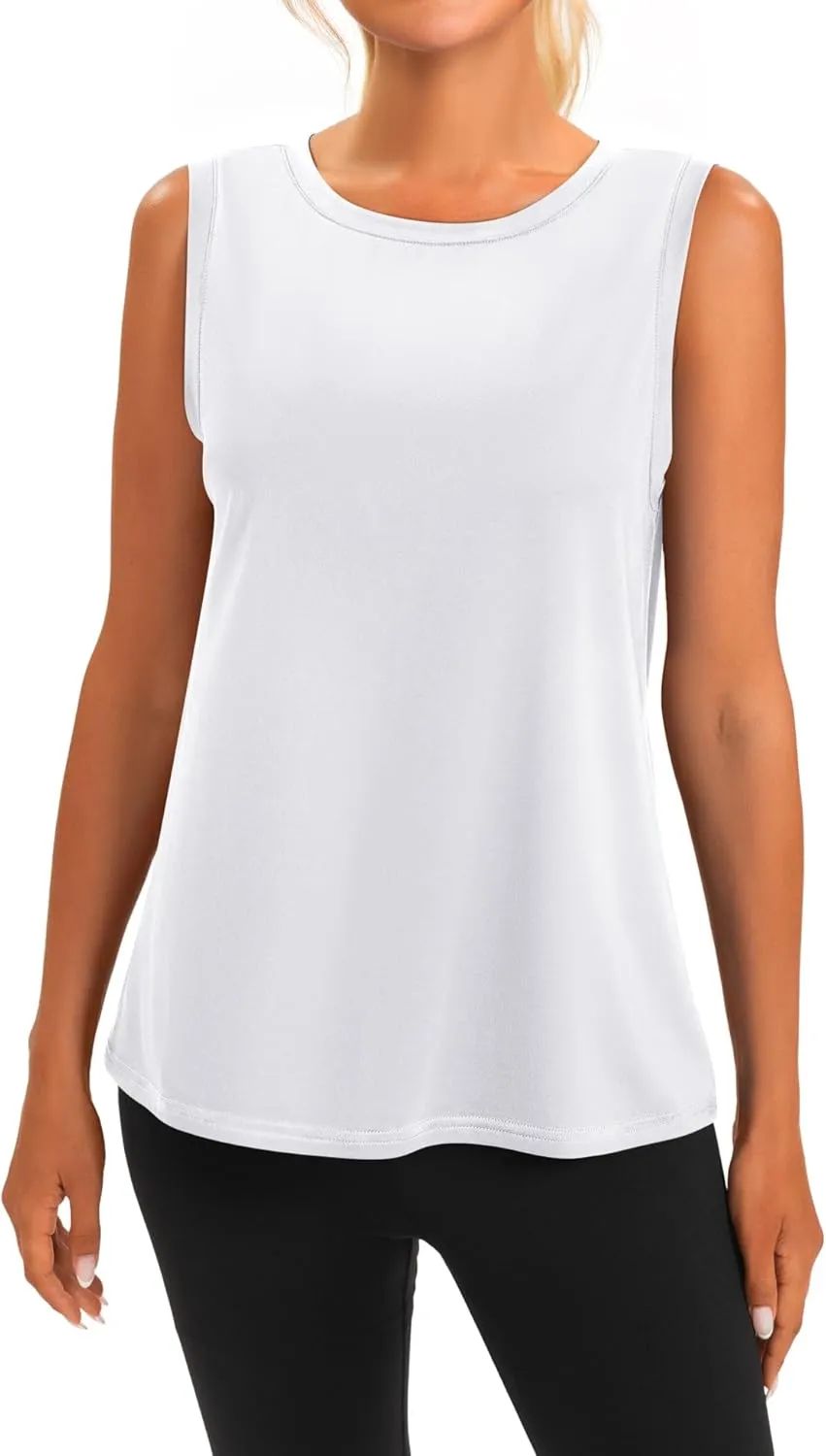 Women's Workout Tank Tops Sleeveless Lightweight Mesh Yoga Tops Athletic Gym Running Shirts