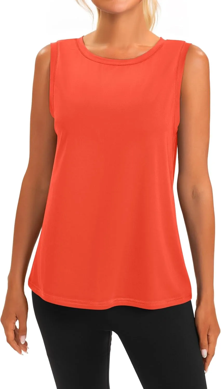 Women's Workout Tank Tops Sleeveless Lightweight Mesh Yoga Tops Athletic Gym Running Shirts