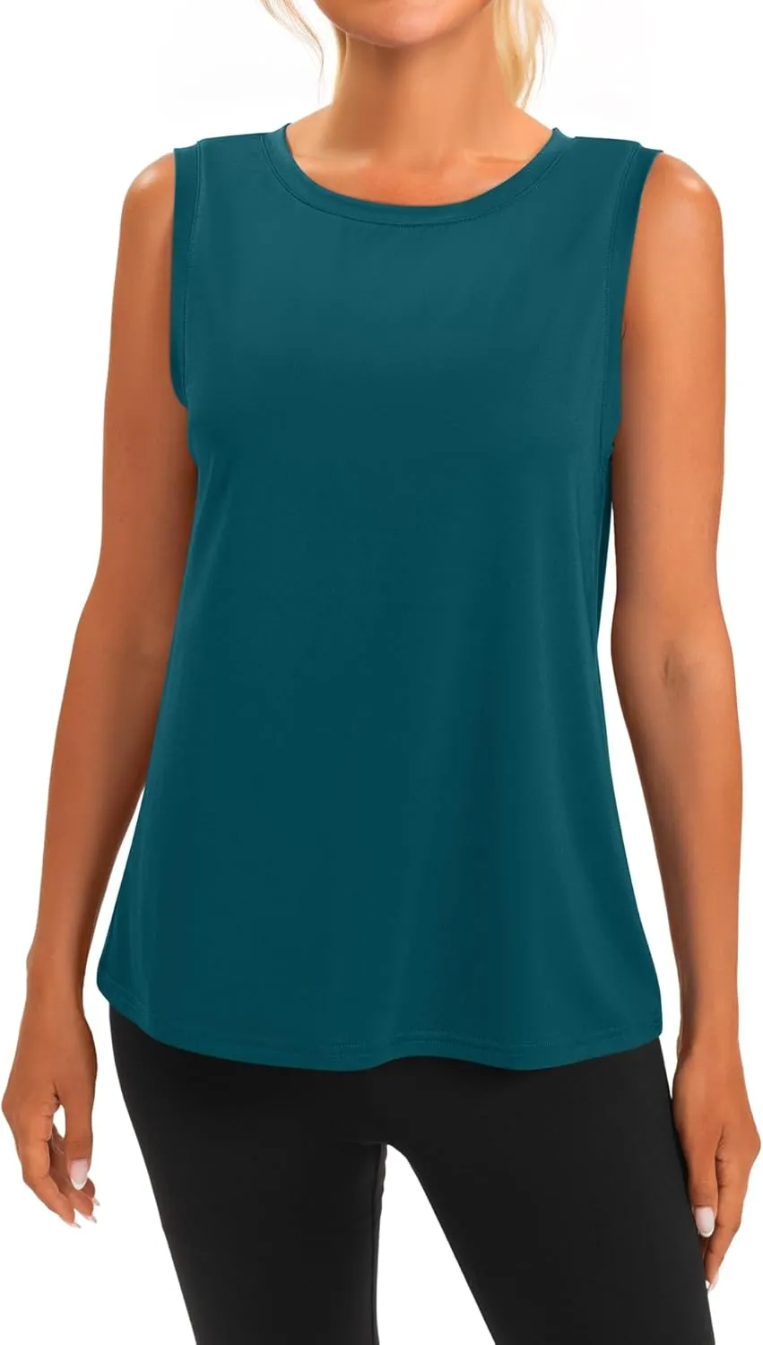 Women's Workout Tank Tops Sleeveless Lightweight Mesh Yoga Tops Athletic Gym Running Shirts