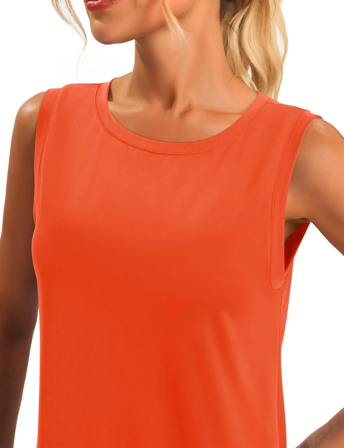 Women's Workout Tank Tops Sleeveless Lightweight Mesh Yoga Tops Athletic Gym Running Shirts