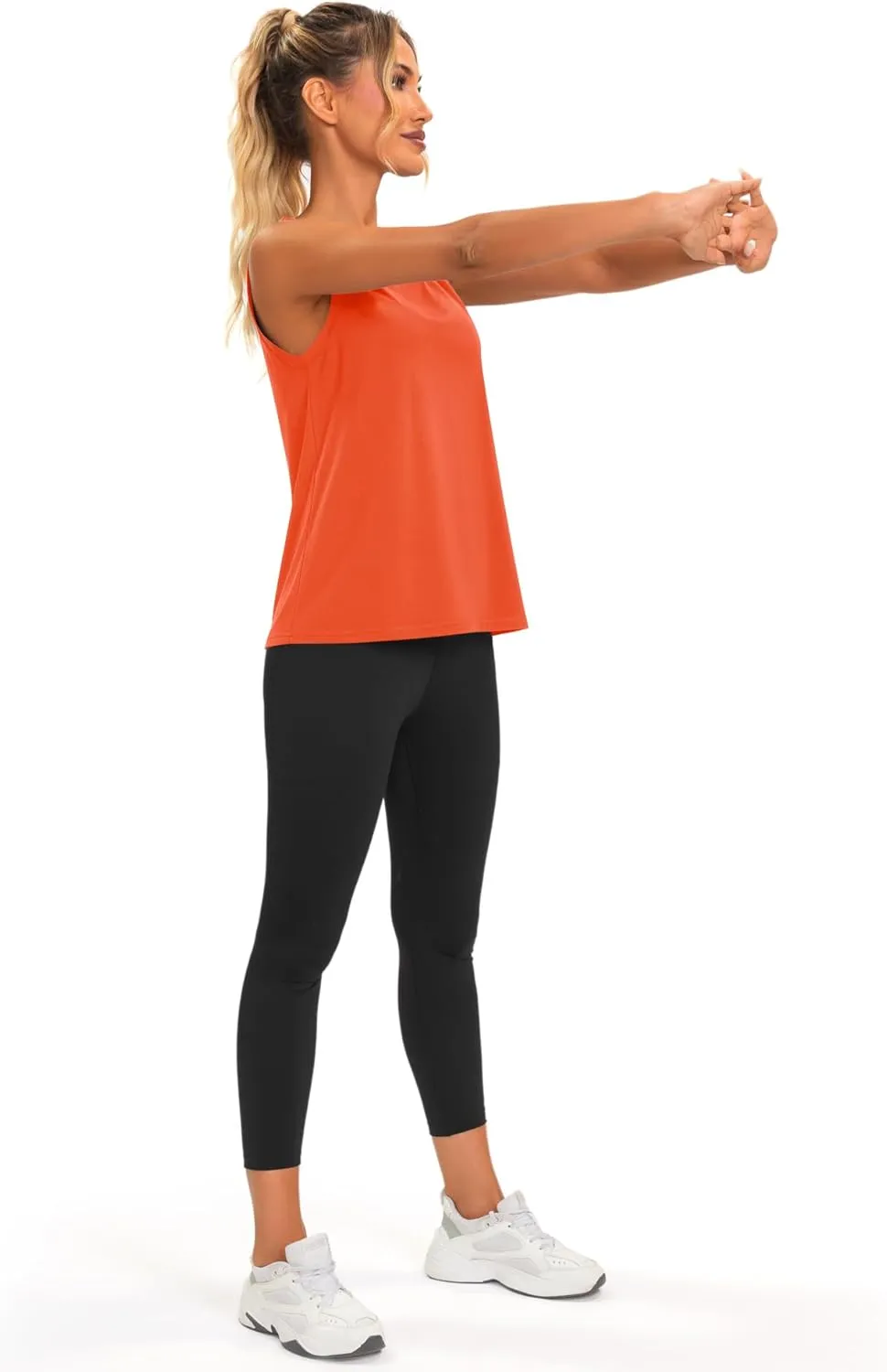 Women's Workout Tank Tops Sleeveless Lightweight Mesh Yoga Tops Athletic Gym Running Shirts
