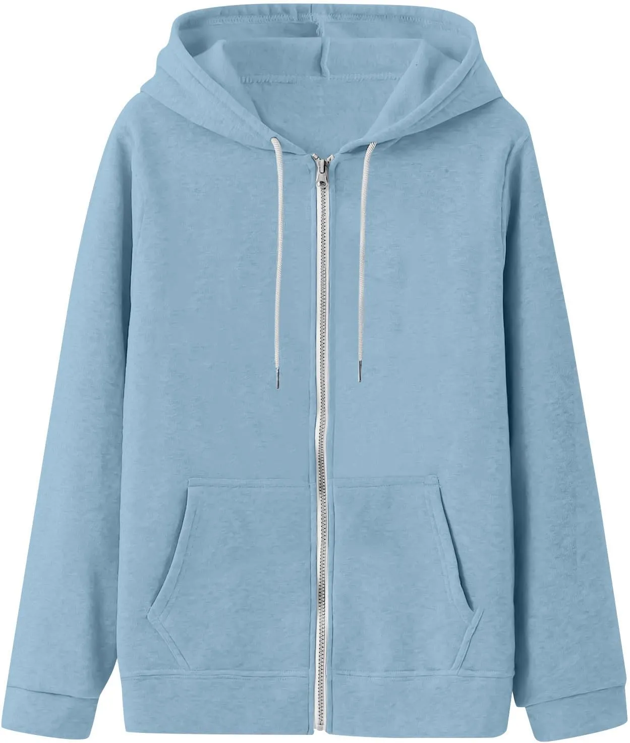 Womens Zip Up Hoodies Trendy Long Sleeve Plus Size Sweatshirts with Hood Lightweight Dressy Casual Tops Jackets Coat