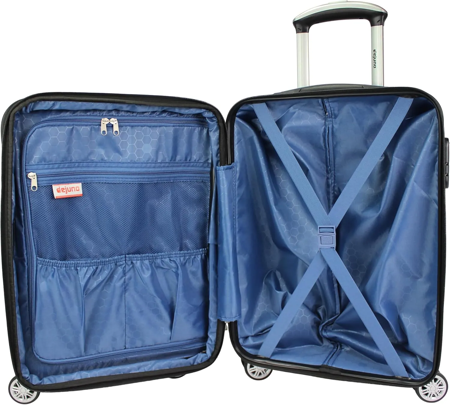 World Traveler Dejuno Compact Luggage with Laptop Pocket-Navy, Carry-On 20-Inch