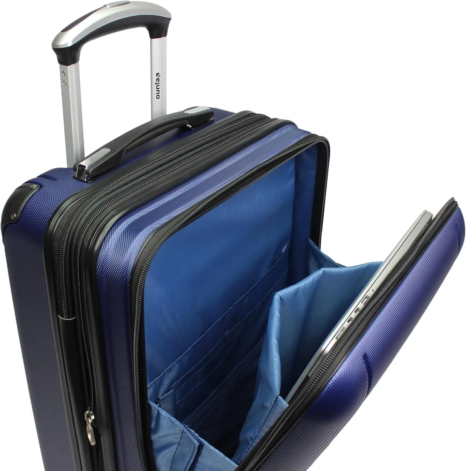 World Traveler Dejuno Compact Luggage with Laptop Pocket-Navy, Carry-On 20-Inch