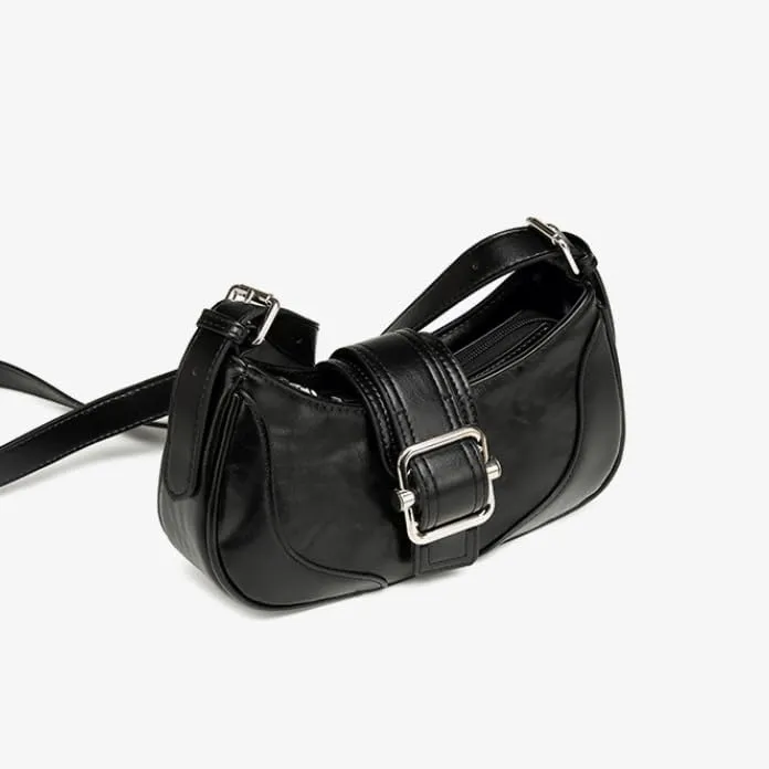Y2k Shoulder Bag for Women Retro Crescent Hobo Handbag Y2k Underarm Purse 90's Coquette Purse (Black)