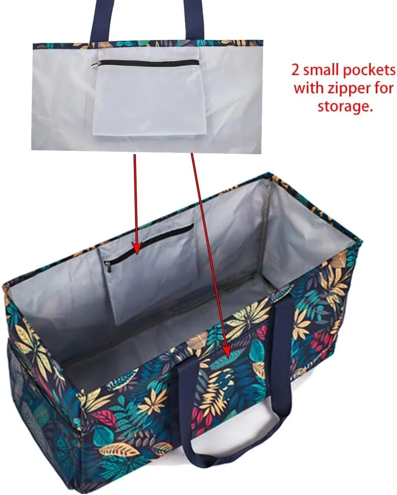 YELAIYEHAO 2 Large Utility Tote Bag, Foldable Collapsible Tote bag