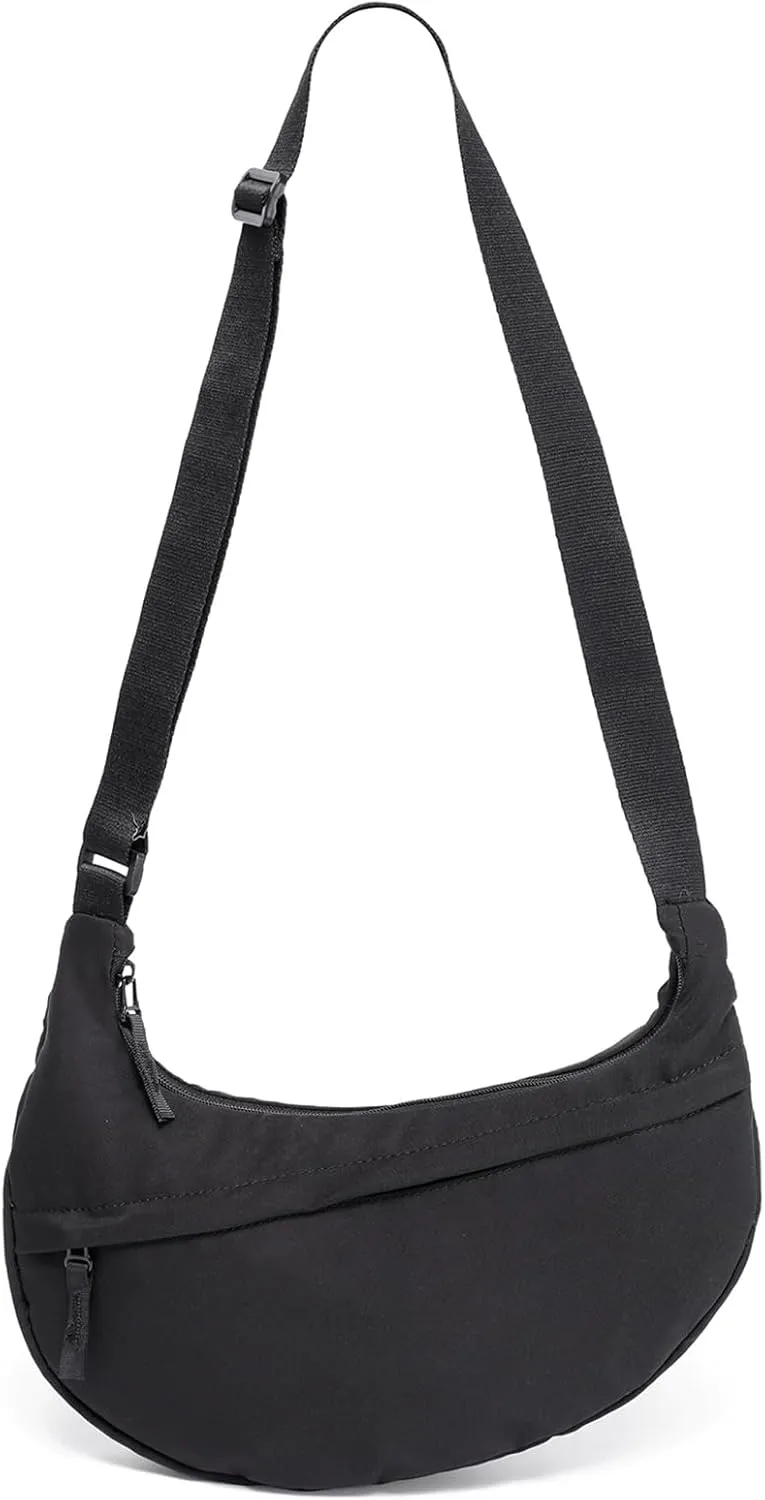 YIKOEE Crescent Crossbody Bag for Women Nylon Shoulder Hobo Purse with Adjustable Strap
