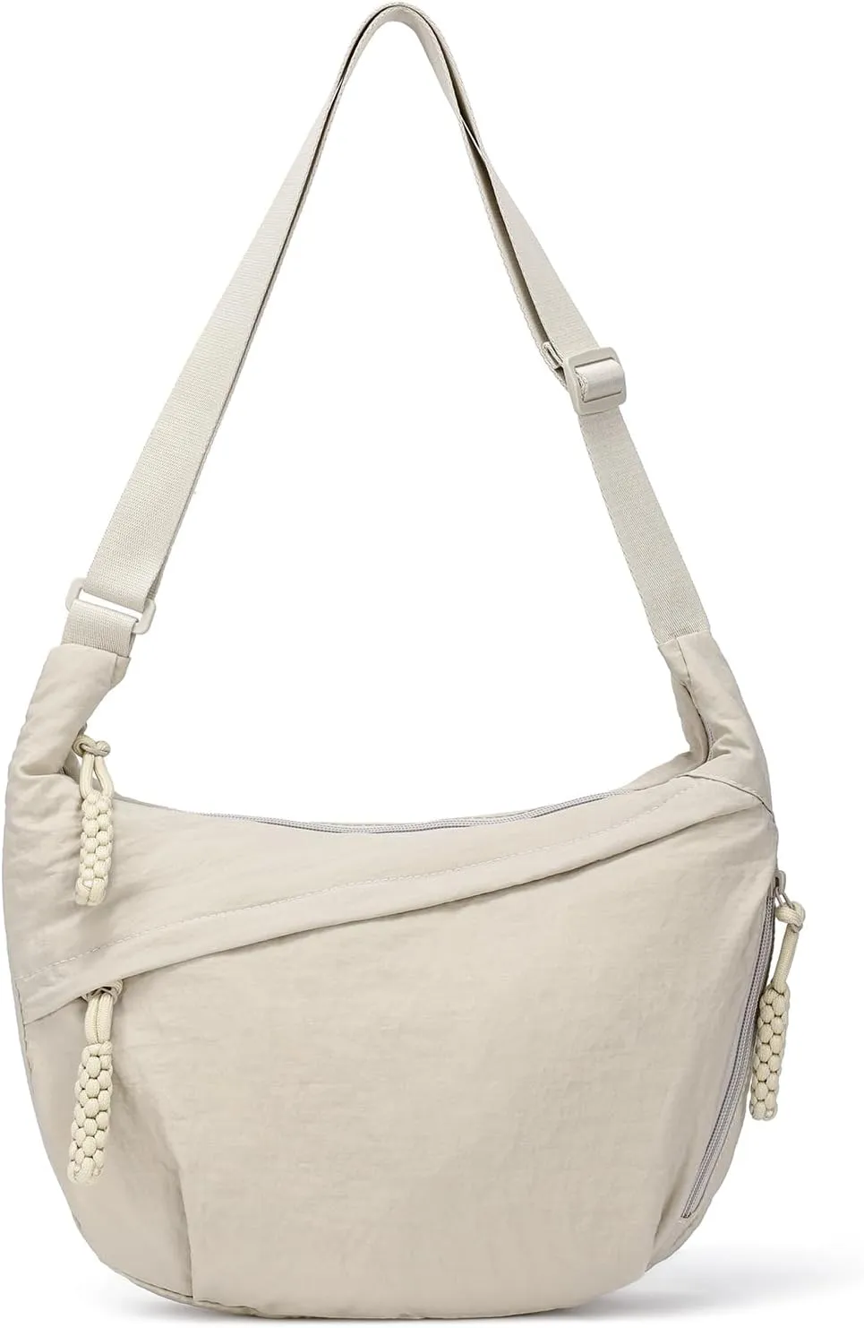 YIKOEE Nylon Crossbody Crescent Shoulder Hobo Bags for Women with Multi-Pockets