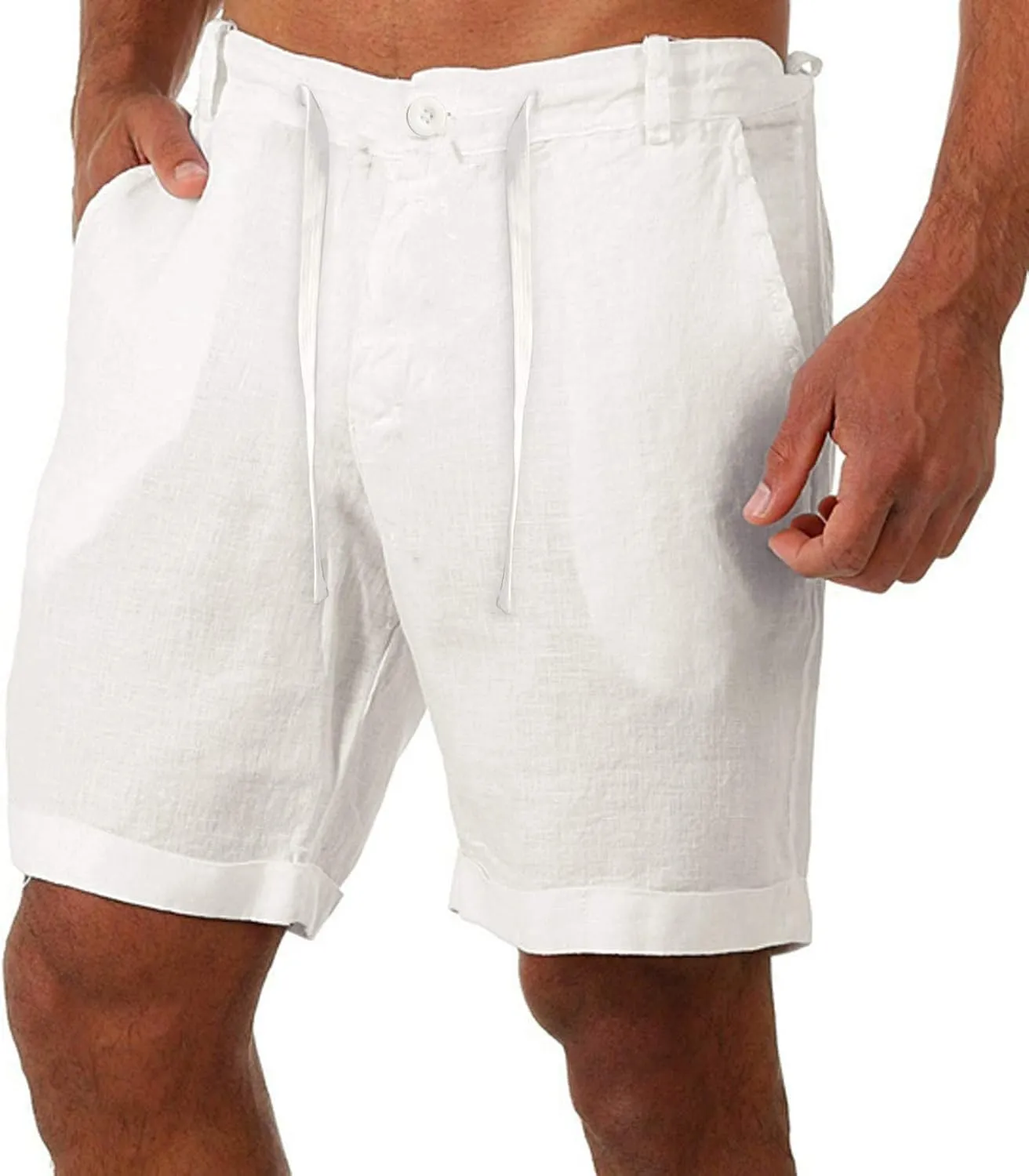 Ymosrh Men's Shorts Casual Sports Workwear Loose Shorts with Pockets Shorts Men