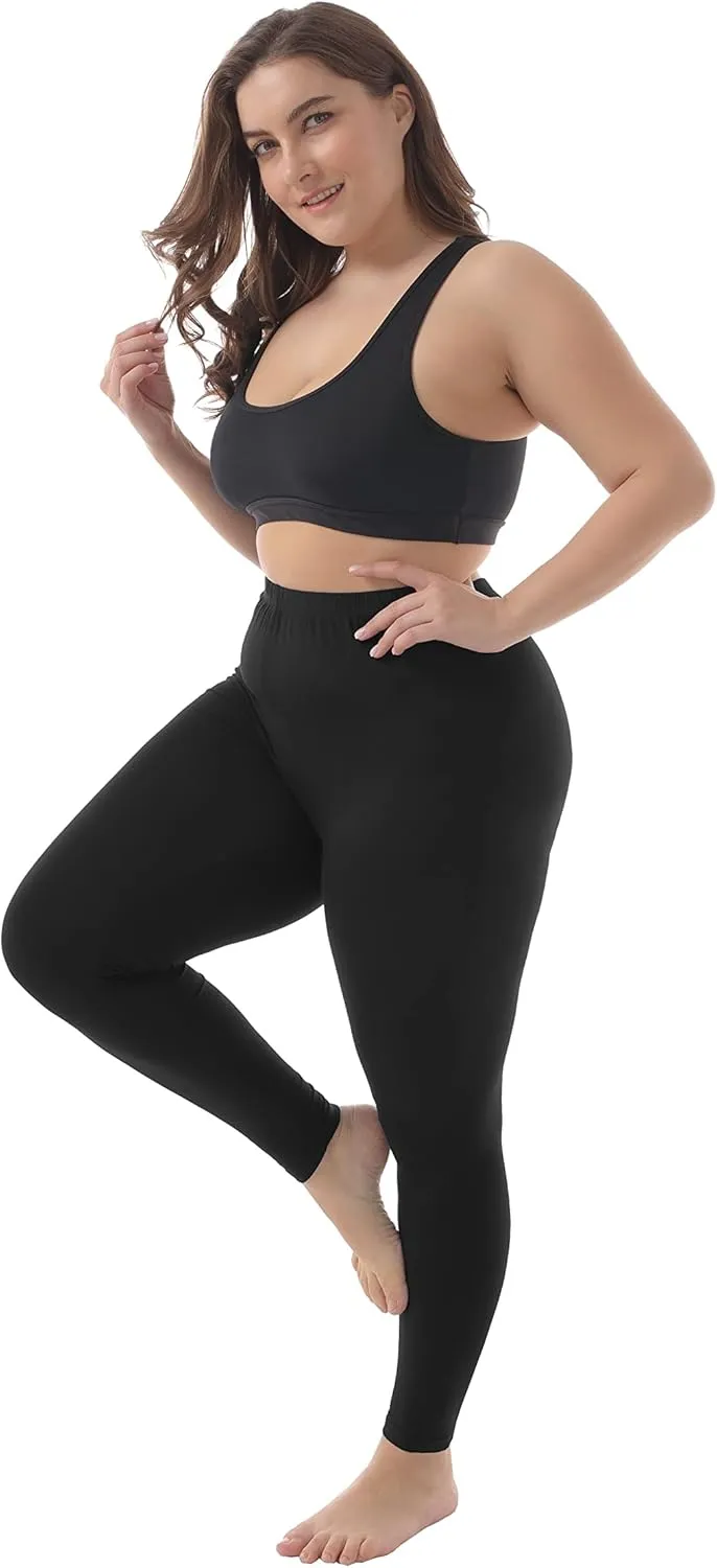 ZERDOCEAN Women's Plus Size Stretchy Soft Lightweight Full Length Leggings