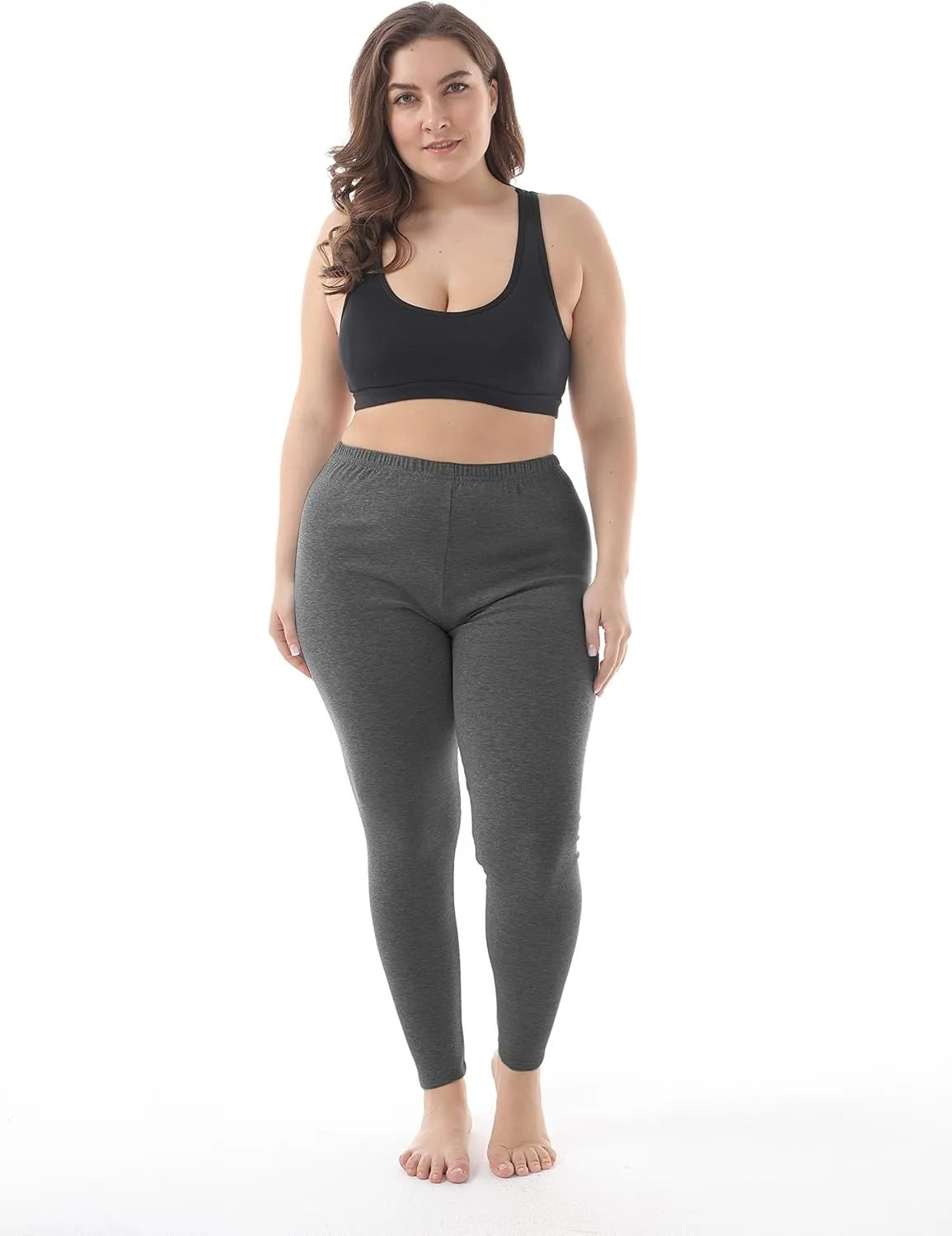 ZERDOCEAN Women's Plus Size Stretchy Soft Lightweight Full Length Leggings