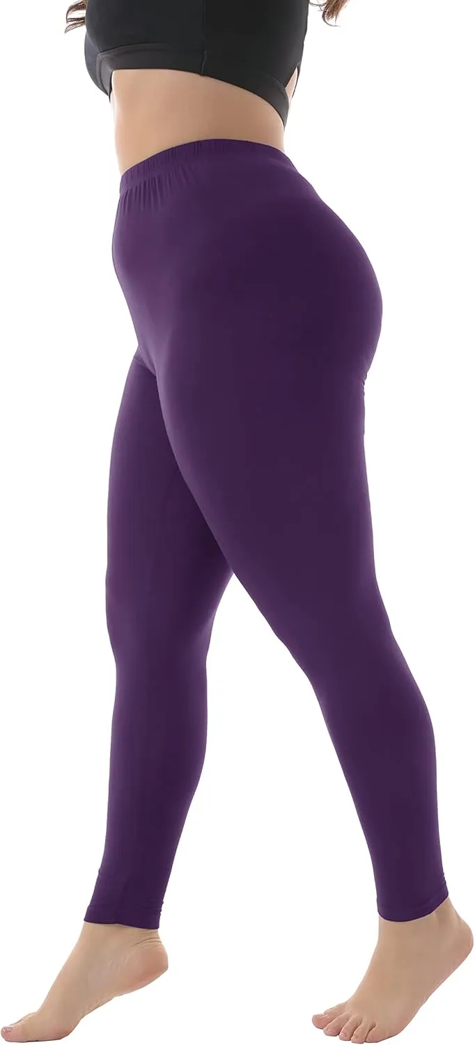 ZERDOCEAN Women's Plus Size Stretchy Soft Lightweight Full Length Leggings