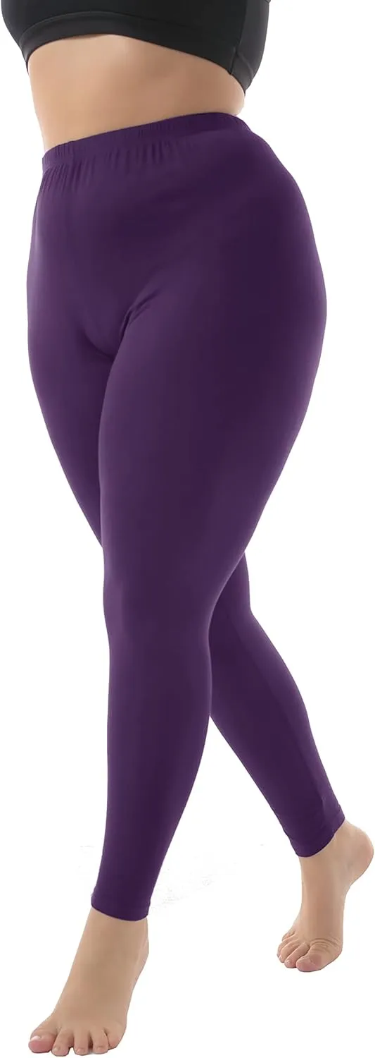 ZERDOCEAN Women's Plus Size Stretchy Soft Lightweight Full Length Leggings