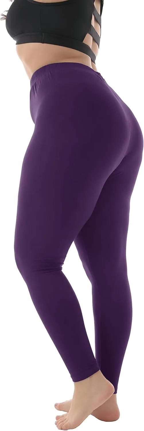 ZERDOCEAN Women's Plus Size Stretchy Soft Lightweight Full Length Leggings