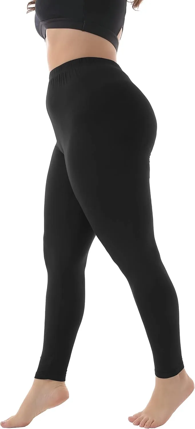 ZERDOCEAN Women's Plus Size Stretchy Soft Lightweight Full Length Leggings
