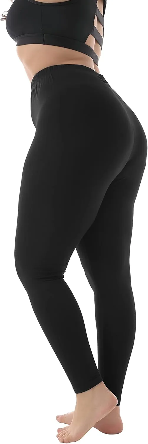 ZERDOCEAN Women's Plus Size Stretchy Soft Lightweight Full Length Leggings