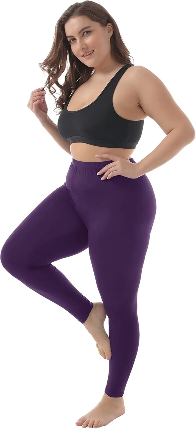 ZERDOCEAN Women's Plus Size Stretchy Soft Lightweight Full Length Leggings