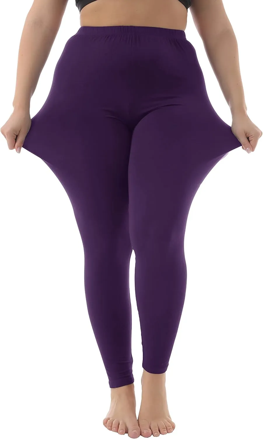 ZERDOCEAN Women's Plus Size Stretchy Soft Lightweight Full Length Leggings