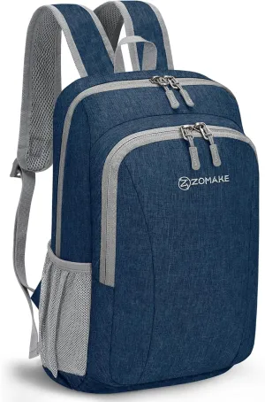 ZOMAKE Lightweight Backpack 10L, Small Daypack Hiking Backpacks Ultra Light Daypack Travel Day Bag Comping Daybag for Cruise(Dark Blue)