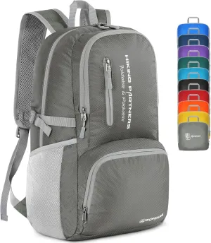 ZOMAKE Lightweight Packable Backpack - 35L Light Foldable Hiking Backpacks Water Resistant Collapsible Daypack for Travel(Dimgray)