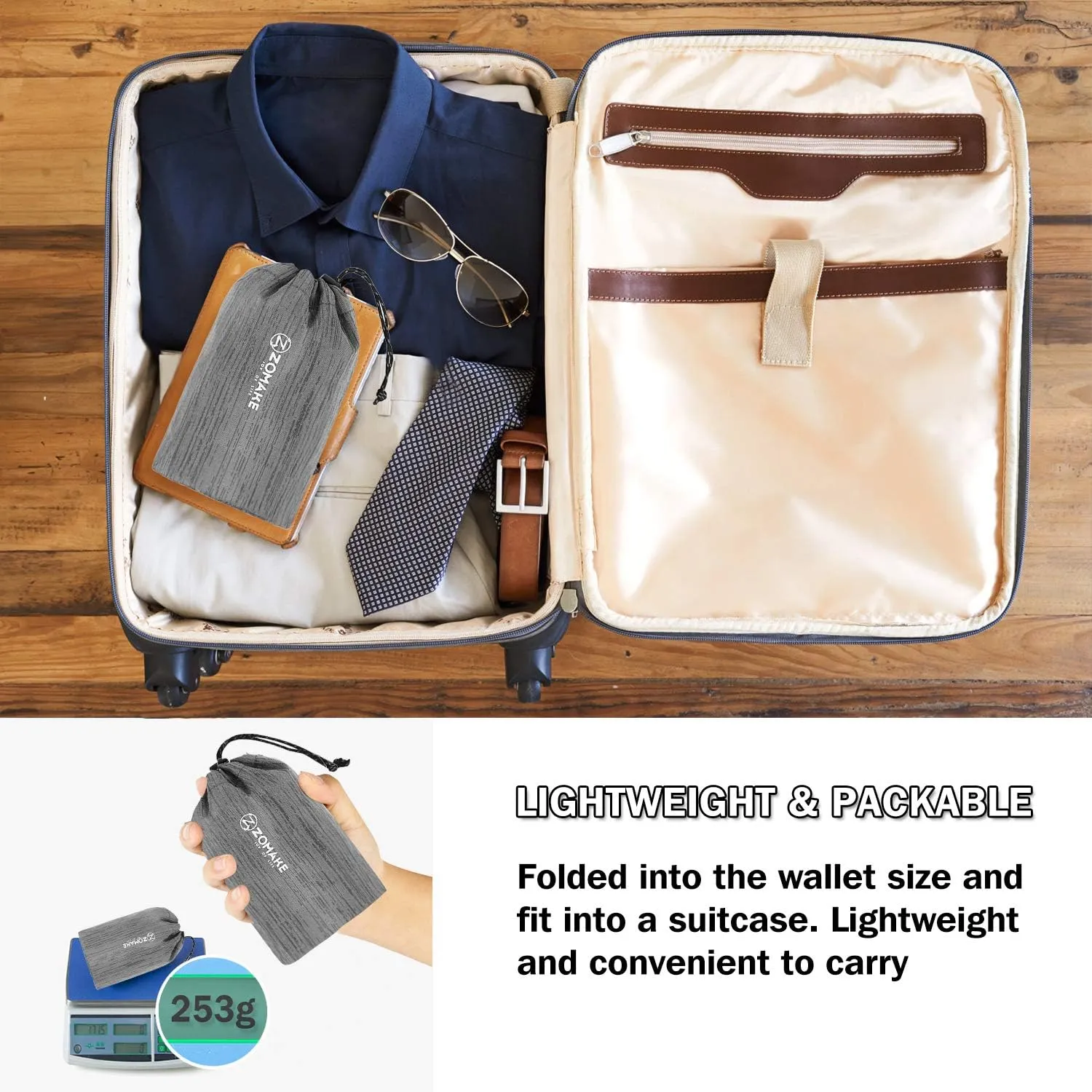 ZOMAKE Ultra Lightweight Packable Backpack 18L, Small Foldable Hiking Backpacks Water Resistant Folding Daypack for Travel(Medium Grey)